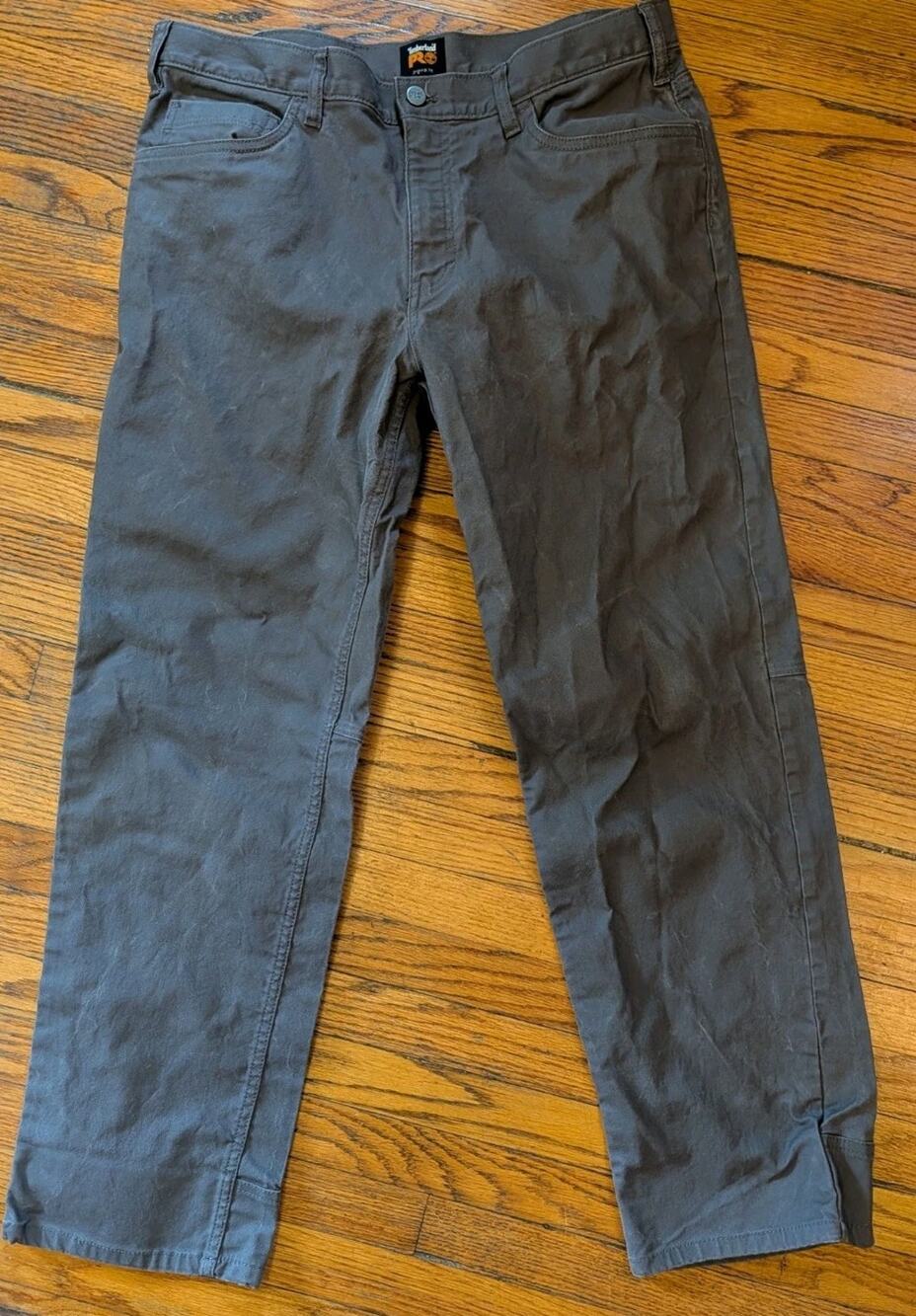 Timberland Pro Men Work Canvas Flex Utility Pants Sz 36x30 Gray